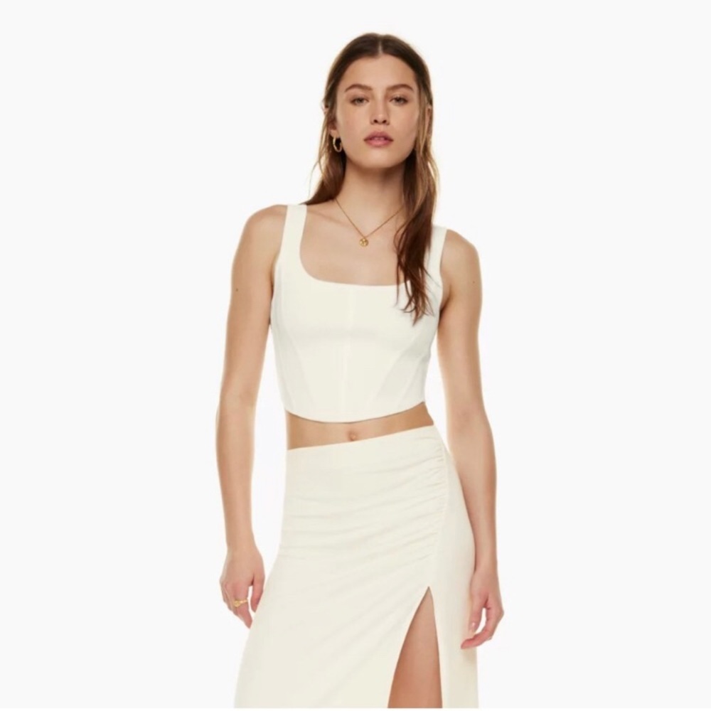 Wilfred Sculpt knit bustier top Bone (off wht) 2xs